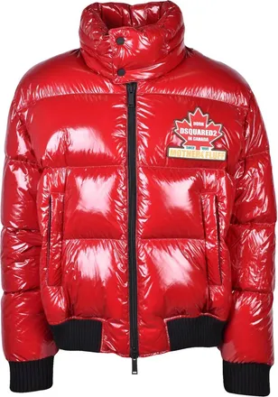 Dsquared2 Red Polyamide Zip Down Jacket