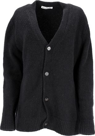 Acne Studios Acne Studios V-hals vest met knoopjes in zwarte wol