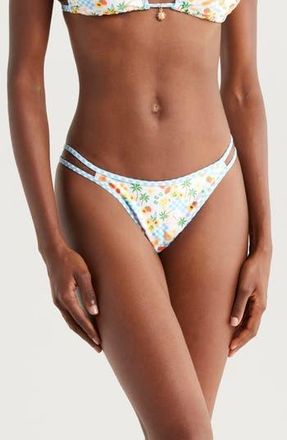 Kulani Kinis Strappy Cheeky Bikini Bottoms in Suncatcher at Nordstrom Rack, Size Large