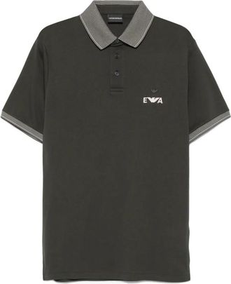 Emporio Armani Olive Regular Fit Logo Polo