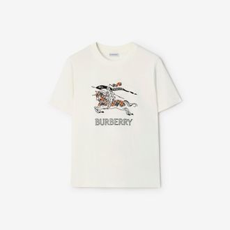 Burberry EKD Sketch Cotton T-shirt, Size: XXXS