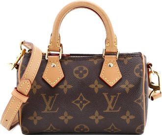 Louis Vuitton Speedy Bandouliere NM Bag Monogram Canvas Nano crossbody bag - Bruin