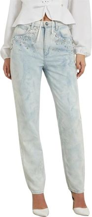 Guess Mom Jeans Lichtblauw - Dames - Slim Fit Jeans - Blauw - W27 - Katoen - Jeans