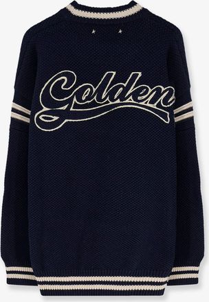Golden Goose Mens Sweater Journey Cotton Blue