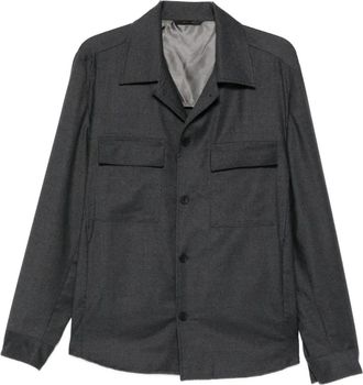BRIGLIA 1949 Giacca-camicia con taschino - Grigio