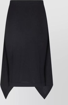 Christophe Lemaire wool asymmetric draped midi skirt