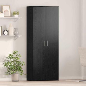 vidaXL Vidaxl - Highboard Roble Negro 70 X 35 X 180 Cm Madera Contrachapada