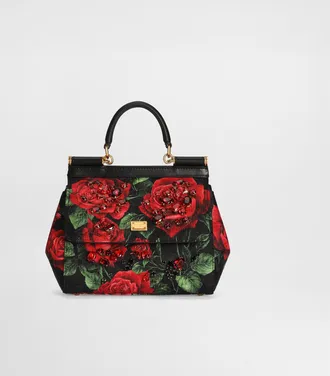 Dolce & Gabbana Small Sicily Handbag With Embroidered Bezels - Woman Handbags Multicolor Onesize