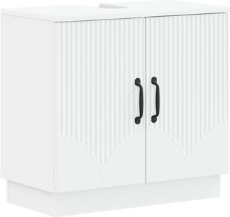 vidaXL Mueble De Lavabo Para Ba&ntilde;o Hoorn Blanco 59,5 X 31,5 X 56 Cm Vidaxl