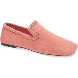 Bottega Veneta Lucy Genuine Calf Hair Loafer in Blush Calf Hair at Nordstrom, Size 8.5Us