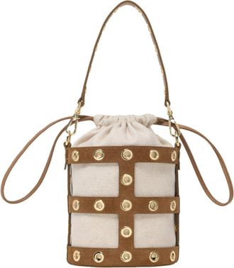 Maje Suede Miss M bucket bag in Camel at Nordstrom, Size Medium