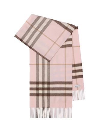 Burberry Check Cashmere Scarf - Pink