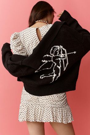 Maeve Collared V-Neck Cardigan Sweater