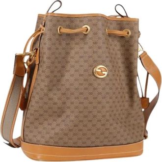 Gucci Pre-owned Vintage Bucket Bag - Dames - Vintage Tas - Beige - ONE Size - Leer - Vintage