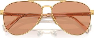 Prada 61mm Pilot Sunglasses in Gold at Nordstrom