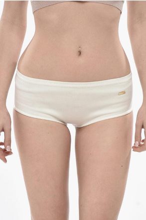 Tom Ford Solid-Color High-Waist Briefs with Gold Logo size S