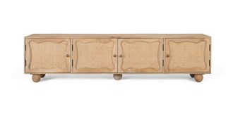 Giner&Colomer Mueble TV de madera de mango con 4 puertas y dise&ntilde;o artesanal