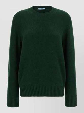 Prada cashmere wool ribbed crewneck jumper