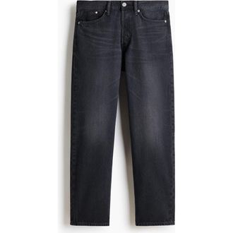 H&M Original Straight Jeans in Denim Black at Nordstrom, Size 30 X 32