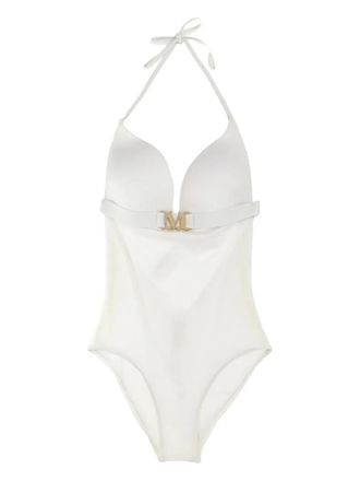 Max Mara Costume da bagno Celine con cintura - Bianco