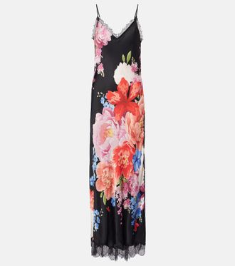 Poupette St Barth Lucia floral slip dress