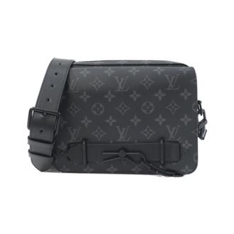 Louis Vuitton Black Coated Canvas Shoulder Bag (Pre-Owned)