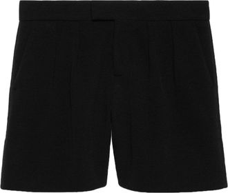 Gucci logo-appliqué wool shorts - women - Wool - 38 - Black