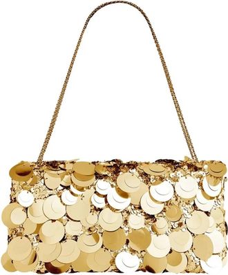 Paco Rabanne Sparkle Baguette - Dames - Schoudertassen - Geel - ONE Size - Katoen - Tassen