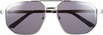 Cartier 60mm Polarized Pilot Sunglasses in Silver2 at Nordstrom
