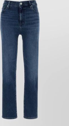 Frame Denim stretch denim straight leg five pocket jeans