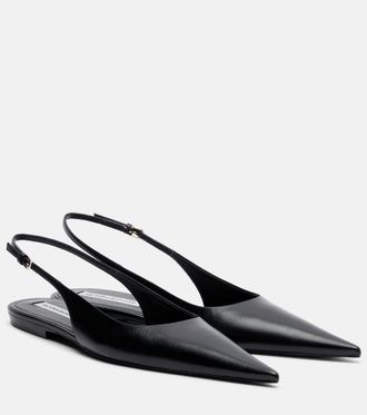 Victoria Beckham Leather slingback flats