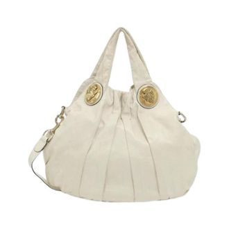 Gucci Pre-owned Handbags, female, Beige, Size: ONE SIZE Pre-owned Leather Shoulder Bag 197016