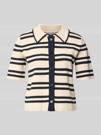 OPUS Strickshirt mit Knopfleiste Modell Dertiny in Sand, Gr&ouml;&szlig;e 34