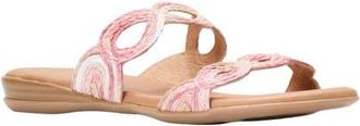 Andr&eacute; Assous Nizzie Double Strap Slide Sandal in Pink Multi at Nordstrom, Size 10