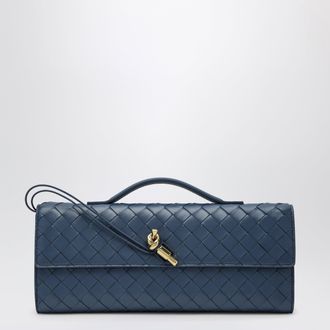 Bottega Veneta Andiamo clutch with handle Blue Venezia
