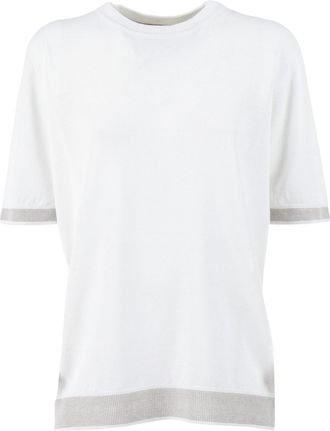PESERICO Minimalist Short Sleeve Linen Sweater