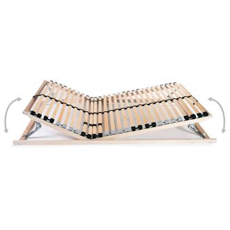 Berkfield Home Slatted Bed Base with 28 Slats 7 Zones 70x200 cm in Light Tan