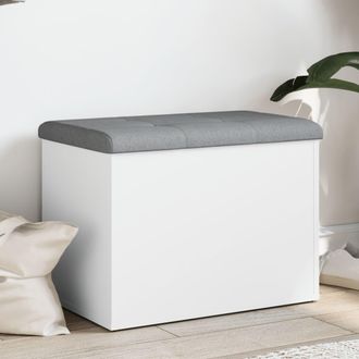 vidaXL Vidaxl - Panca Portaoggetti Bianca 62x42x45 Cm In Legno Multistrato