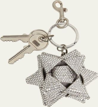 Balenciaga Crystal Gifting Bow Key Ring Bag Charm