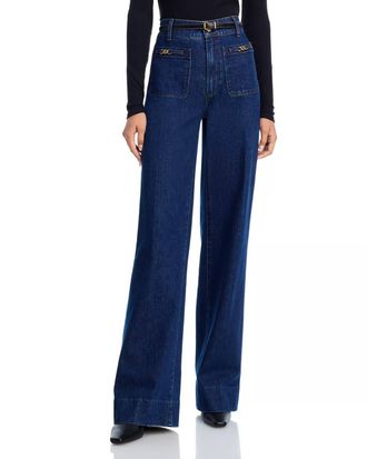 Paige Sasha Jeans With Novelty Patch Pockets In Enfield