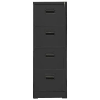 Berkfield Home Filing Cabinet Anthracite 46x62x133 cm Steel in Dark Grey | Size: 46 x 62 x 133 cm