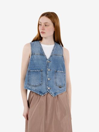 Roy Rogers Vest Denim Tencel Ocean denim