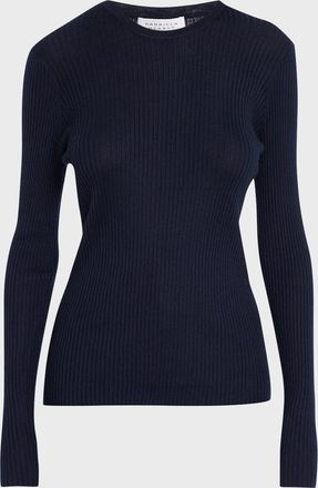 Gabriela Hearst Browning Cashmere Ribbed Top