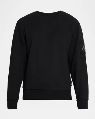 Moose Knuckles Men & apos;s Hartsfield Cotton Terry Crewneck Sweater