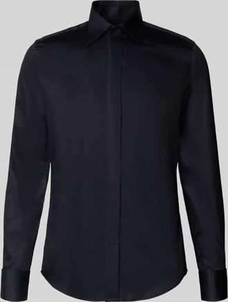 Seidensticker Slim Fit Business-Hemd aus Baumwolle mit Kentkragen in Black, Gr&ouml;&szlig;e 38