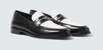 Manolo Blahnik Perry leather penny loafers