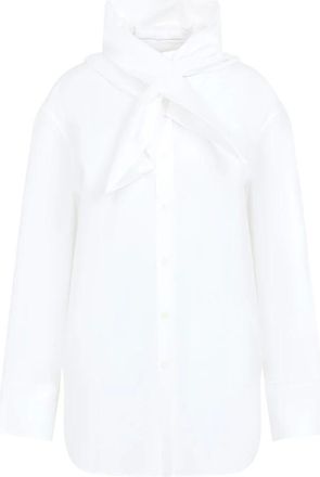 Carven Camicia con foulard - - Blouses & Shirts - Donna - Bianco - XS