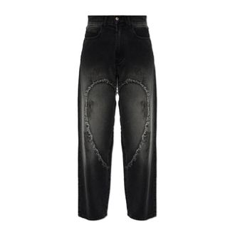 Carne Bollente Vaqueros con efecto vintage - Jeans - Mujer - Negro - W26