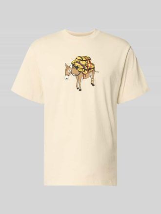 The North Face T-Shirt mit Motiv-Print Modell DONKEY TAXI in Offwhite, Gr&ouml;&szlig;e XXL