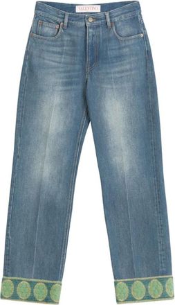 Valentino Garavani Denim Broek - Dames - Regular Fit Jeans - Blauw - W29 - Denim - Jeans